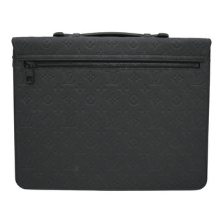 LOUIS VUITTON | Black Monogram Taurillon Leather S-Lock Briefcase