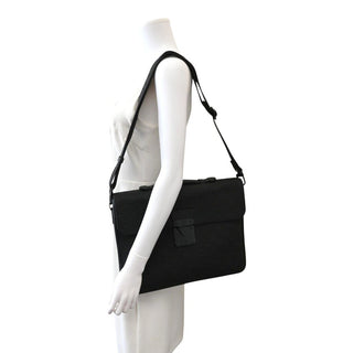 LOUIS VUITTON | Black Monogram Taurillon Leather S-Lock Briefcase