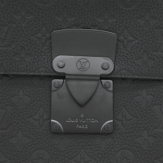 LOUIS VUITTON | Black Monogram Taurillon Leather S-Lock Briefcase