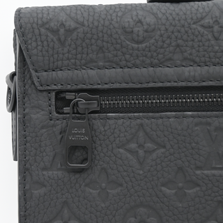 LOUIS VUITTON | Black Monogram Taurillon Leather S-Lock Briefcase
