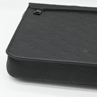 LOUIS VUITTON | Black Monogram Taurillon Leather S-Lock Briefcase