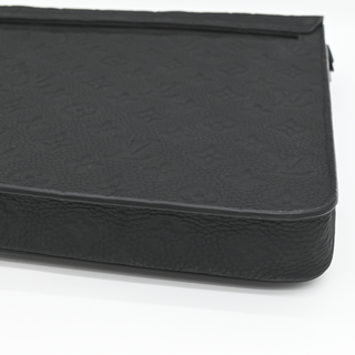 LOUIS VUITTON | Black Monogram Taurillon Leather S-Lock Briefcase