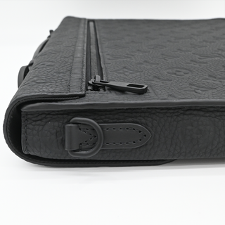 LOUIS VUITTON | Black Monogram Taurillon Leather S-Lock Briefcase