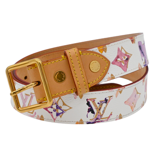 Aquarelle Watercolor Monogram Belt