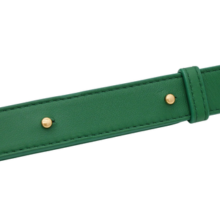 Green Leather Maxi Intrecciato Cassette Crossbody Bag