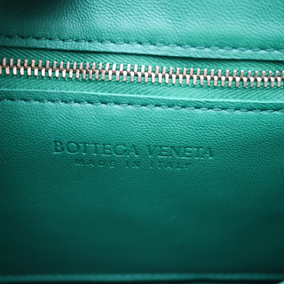 Green Leather Maxi Intrecciato Cassette Crossbody Bag