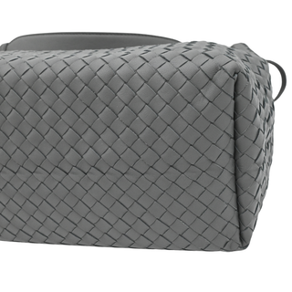 Gray Intrecciato Leather Garda Tote Bag