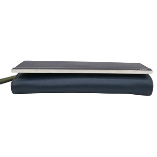 Plum & Navy Colorblock Rush Leather Wristlet Clutch