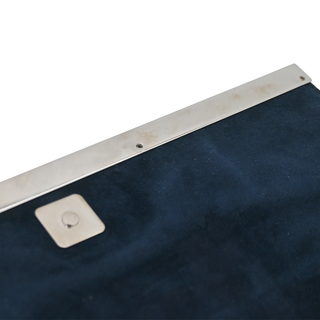 Plum & Navy Colorblock Rush Leather Wristlet Clutch