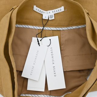 VERONICA BEARD | Camel Linen-Blend Betty Shorts