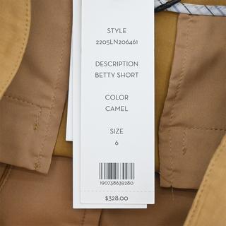 VERONICA BEARD | Camel Linen-Blend Betty Shorts
