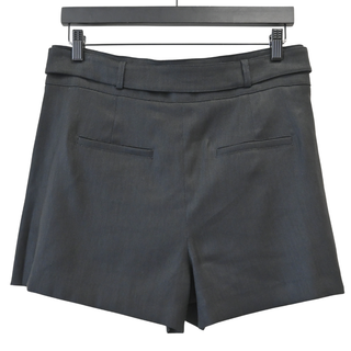 Black Linen-Blend Runo Shorts