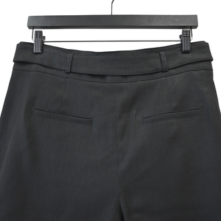 Black Linen-Blend Runo Shorts
