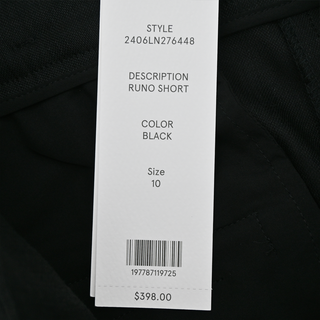 Black Linen-Blend Runo Shorts