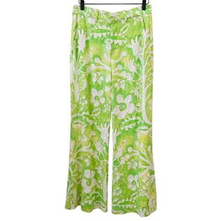 ROSIE ASSOULIN | Green & White Sequin Embellished Pants