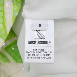 ROSIE ASSOULIN | Green & White Sequin Embellished Pants