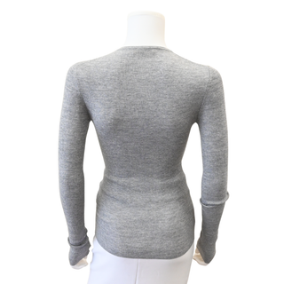 Tania Mercury Grey Ribbed Top