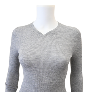 Tania Mercury Grey Ribbed Top