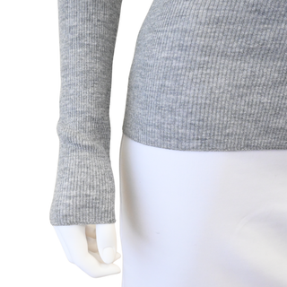 Tania Mercury Grey Ribbed Top