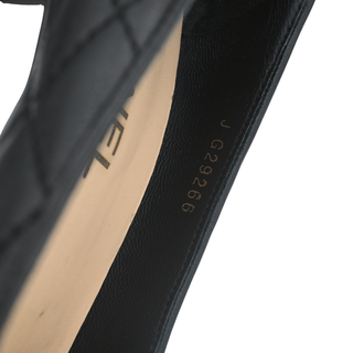 CHANEL | Black Quilted Leather Cap Toe Pumps