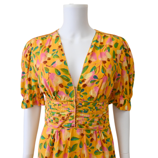FARM RIO | Cashew Printed Linen-Blend Mini Dress