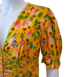 FARM RIO | Cashew Printed Linen-Blend Mini Dress