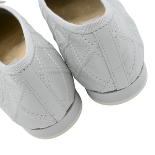 Light Gray CC Quilted Cap Toe Ballet Flats