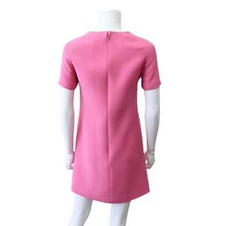 Pink Wool-Blend Shift Dress