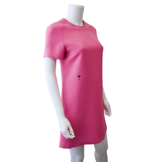 CHRISTIAN DIOR | Pink Wool-Blend Shift Dress