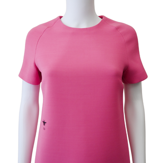 Pink Wool-Blend Shift Dress