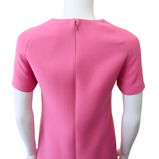 CHRISTIAN DIOR | Pink Wool-Blend Shift Dress