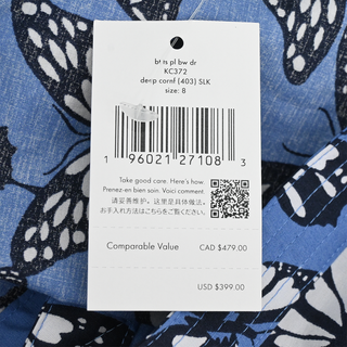 KATE SPADE | Cornflower Blue Butterfly Print Dress