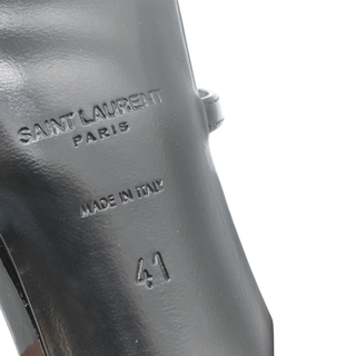 Black Patent Leather Cassandra YSL Logo Heels