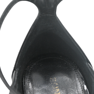 Black Patent Leather Cassandra YSL Logo Heels