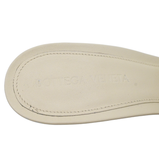 BOTTEGA VENETA | Ivory Intrecciato Padded Leather Heeled Mules
