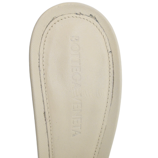 BOTTEGA VENETA | Ivory Intrecciato Padded Leather Heeled Mules