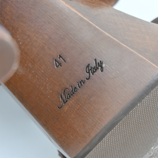 Brown Leather Fringe Platform Clog Heels