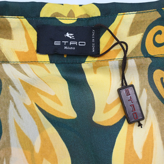 Flower-Bee Motif Silk Blouse