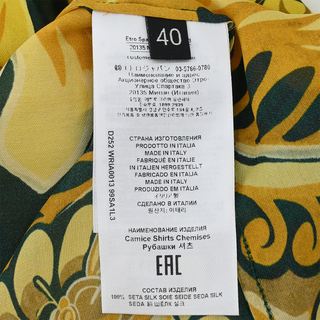 Flower-Bee Motif Silk Blouse