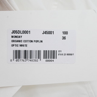 JIL SANDER | Monday Optic White Cotton Poplin Blouse