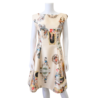 Artistic Print Midi Dress