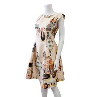 Artistic Print Midi Dress