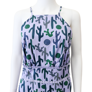Lilac Cactus Print Dress