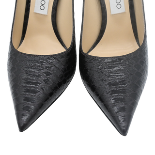 Romy Dark Brown Python Pointed Toe Pumps