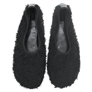 PROENZA SCHOULER | Black Glove Fringed Ballet Flats