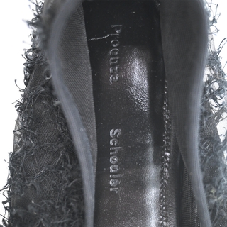 PROENZA SCHOULER | Black Glove Fringed Ballet Flats