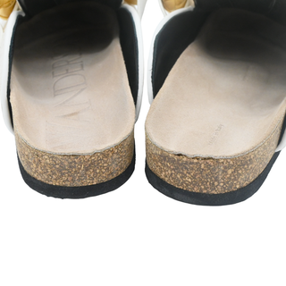 Chain Loafer Ivory Tweed Mule Clogs