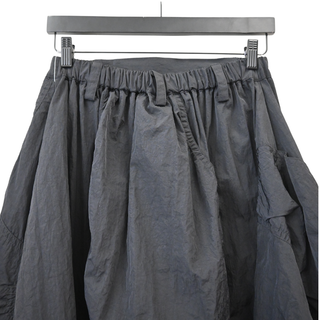 Black Drawstring Cargo Skirt