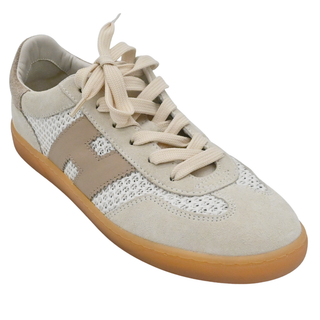 H-Stripes Ivory Mesh & Suede Low Top Sneakers