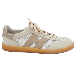H-Stripes Ivory Mesh & Suede Low Top Sneakers